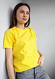 Лимонна базова унісекс футболка оверсайз fruit of the loom Valuweight яскраво жовта, фото 3