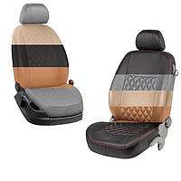 Автомобильные чехлы авточехлы салона ЭКОКОЖА на сиденья VIP Ford TRANSIT Custom 2+1 12- Форд Транзит