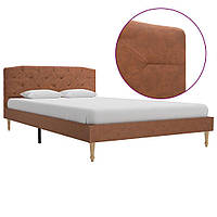 Каркас ліжка Коричневий 120x200 см Тканина