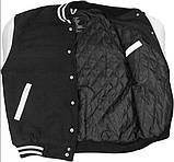 Куртка бомбер Mil-Tec NY Baseball - Чорний з білим 10370002 розмір ХS, фото 4