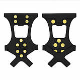 Накладки антиковзні Льодоступи 10 шипів, кішки Жовті 1200101 розмір 43-46(L), фото 5