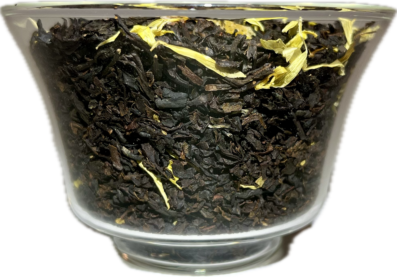 Чай чорний байховий з ароматом манго 1кг (ароматний, зі шматочками фруктів та пелюстками календули)