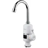 Кран-водонагреватель проточный NZ 3.0кВт 0.4-5бар для кухни гусак ухо на гайке с дисплеем AQUATICA