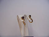 Золоті жіночі сережки з гранатом 3,64 г Нові, фото 9