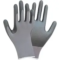 Перчатки трикотажные с частичным нитриловым покрытием р9 (серые, манжет) SIGMA (9443511)/s41112