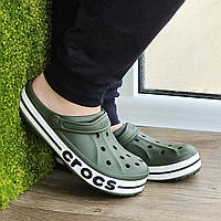 Кроксы CROCS цвета хаки мужские и женские зелёные, сабо на лето повседневные (размеры в описании)