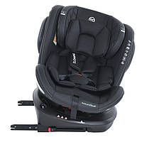 Автокресло детское EL CAMINO ME 1045-1 EVOLUTION 2 Black Striped (г-пы 0+1,2,3), 0-36кг, с-ма isofix, пов. 360