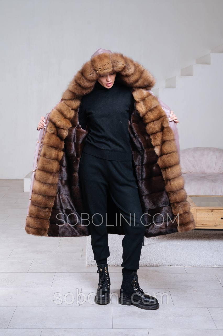 Парка з хутром куниці та норки, фото 1