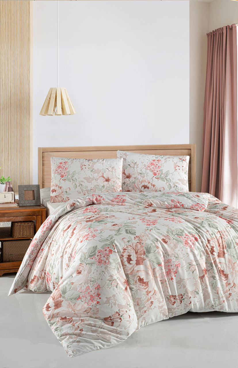 Постільна білизна First Choice Homesko Ranforse 200 х 220 см Davida Beige, фото 1