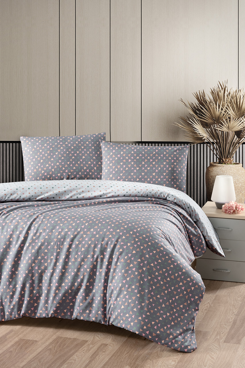 Постільна білизна First Choice Homesko Ranforse 160 х 220 см Eldon Grey, фото 1