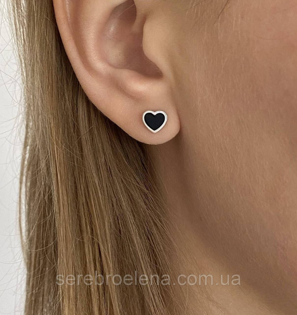 Срібні дитячі сережки пусети родовані, фото 1