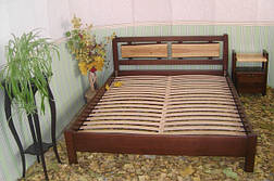 Ліжко двоспальне дерев'яне з масиву натурального дерева "Магія Дерєва" від виробника, фото 2