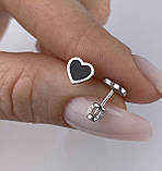 Срібні дитячі сережки пусети родовані, фото 3