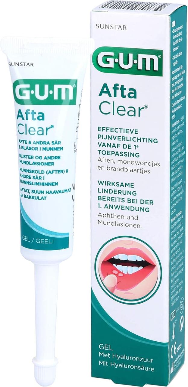 GUM Afta Clear заспокійливий гель для ротової порожнини від стоматиту, 10 мл, фото 1