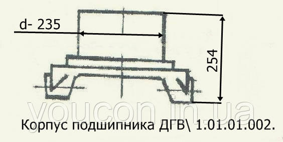 Корпус подшипника ДГВ 1.01.01.002. Стакан предохранительный