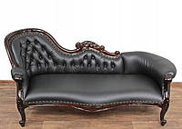 Новый диван, длинный шеззон, стильная мебель из красного дерева.