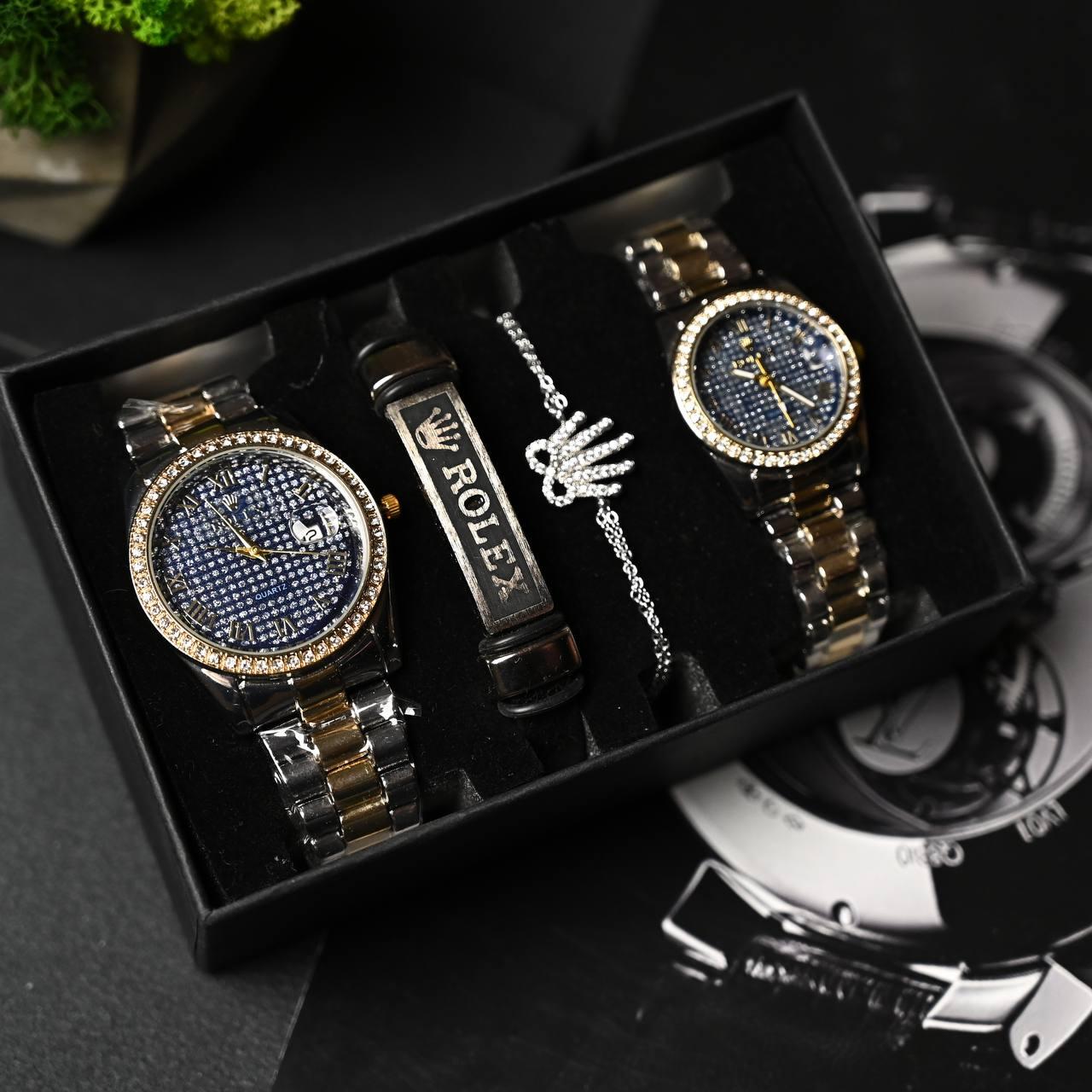 Брендовий подарунковий набір ROLEX D11691 годинник, браслет