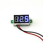 Цифровий вольтметр постійного струму 4,5-30 В DC Синій автономний VOL002, фото 4