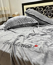 Постільний комплект велюровий Моніка підковдра 200х220 простирадло 250х250 наволочки 50х70 2 шт.