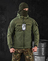 Тактическая флисовая куртка COMBO. Зимняя мужская куртка хаки/олива