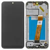 Дисплей Samsung A015 / Galaxy A01 2020 с сенсором и рамкой, черный, Original (PRC) (узкий разъем) | модуль