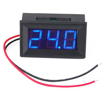 Цифровий вольтметр постійного струму 4,5-30 В DC Синій автономний VOL004