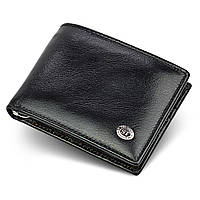 Чоловіче шкіряне портмоне із затискачем ST Leather B460 Чорне