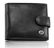 Стильне шкіряне чоловіче портмоне ST Leather В 103 Чорне