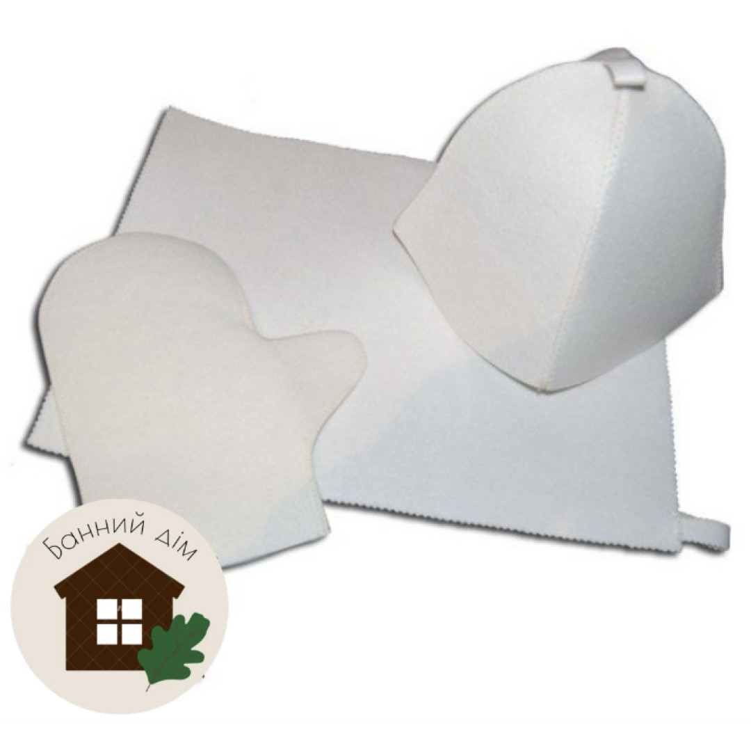 Набір в лазню (білий), фото 1