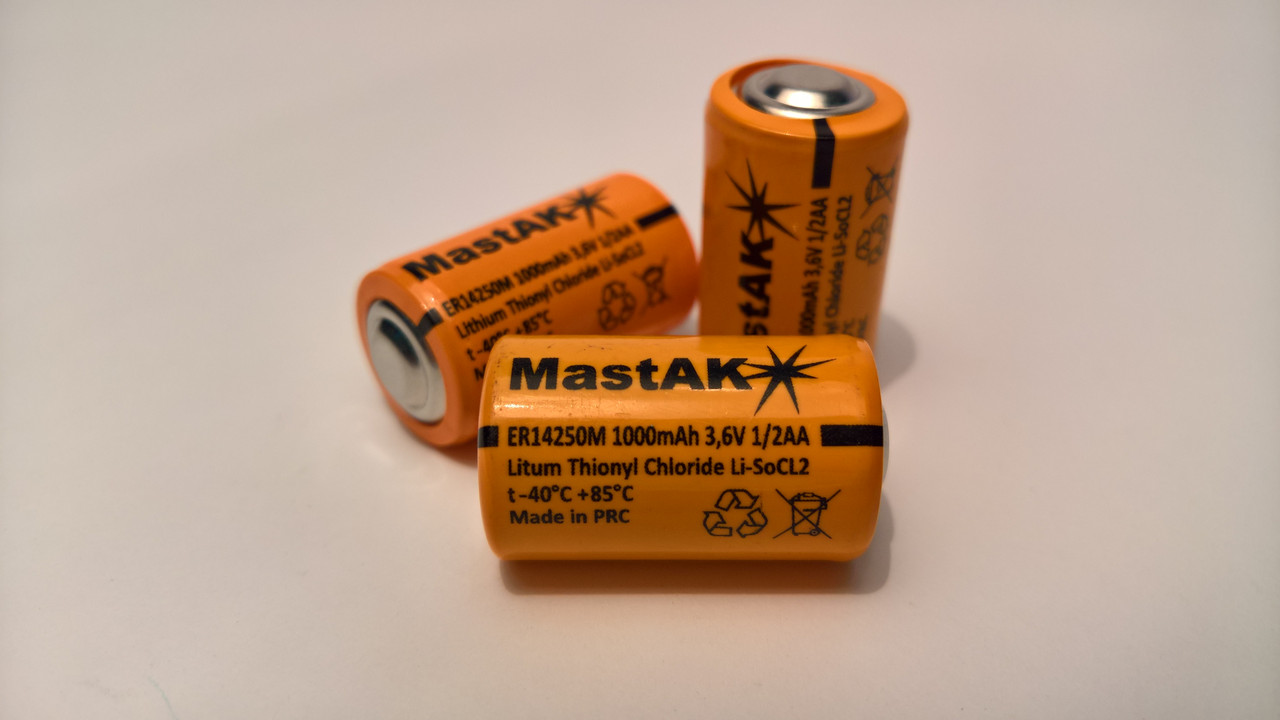 Батарейка ER14250M MastAK 3,6V 1/2AA 1000mAh (Li-ion) - фото 2 - id-p373564437