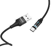 USB кабель магнитный с разъемом Type-C Hoco Fresh magnetic (1.2 m, 3A). Black