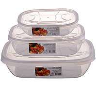 Пищевые контейнеры герметичные овальные 0.5-2.0л