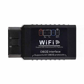 Діагностичний автомобільний сканер ELM327/ART: 2714 OBD II WiFi iOS Android Чорний