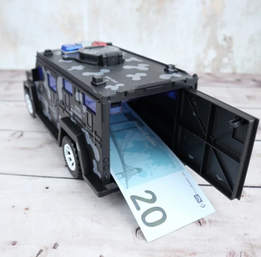 Машинка скарбничка сейф з кодом для паперових грошей, Іграшковий сейф скарбничка авто для дітей, Скарбничка автомобіль