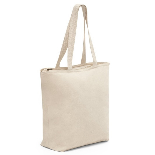 Сумка для покупок на блискавці QUINTA бавовняна 48x15x40 cм 300 г/ м2 бежева