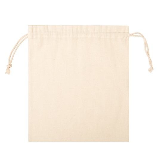 Мішечок з тканини для пакування подарунків "BENTO" бавовняний 25х30 см щільність 110г/м2, бежевий, фото 1