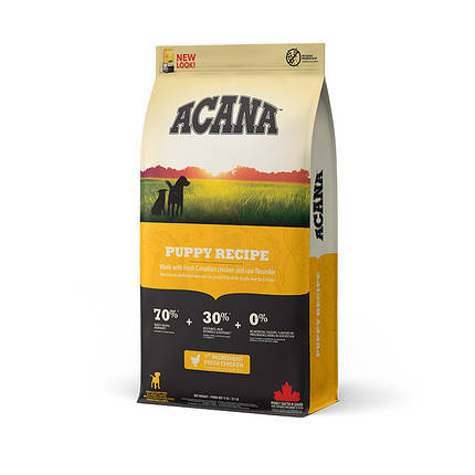 Сухий корм для цуценят ACANA Puppy Recipe для середніх порід з м'ясом курчати 17 кг, фото 1