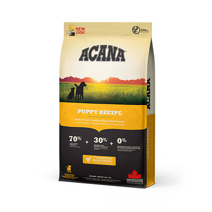 Сухий корм для цуценят ACANA Puppy Recipe для середніх порід з м'ясом курчати 11.4 кг, фото 1