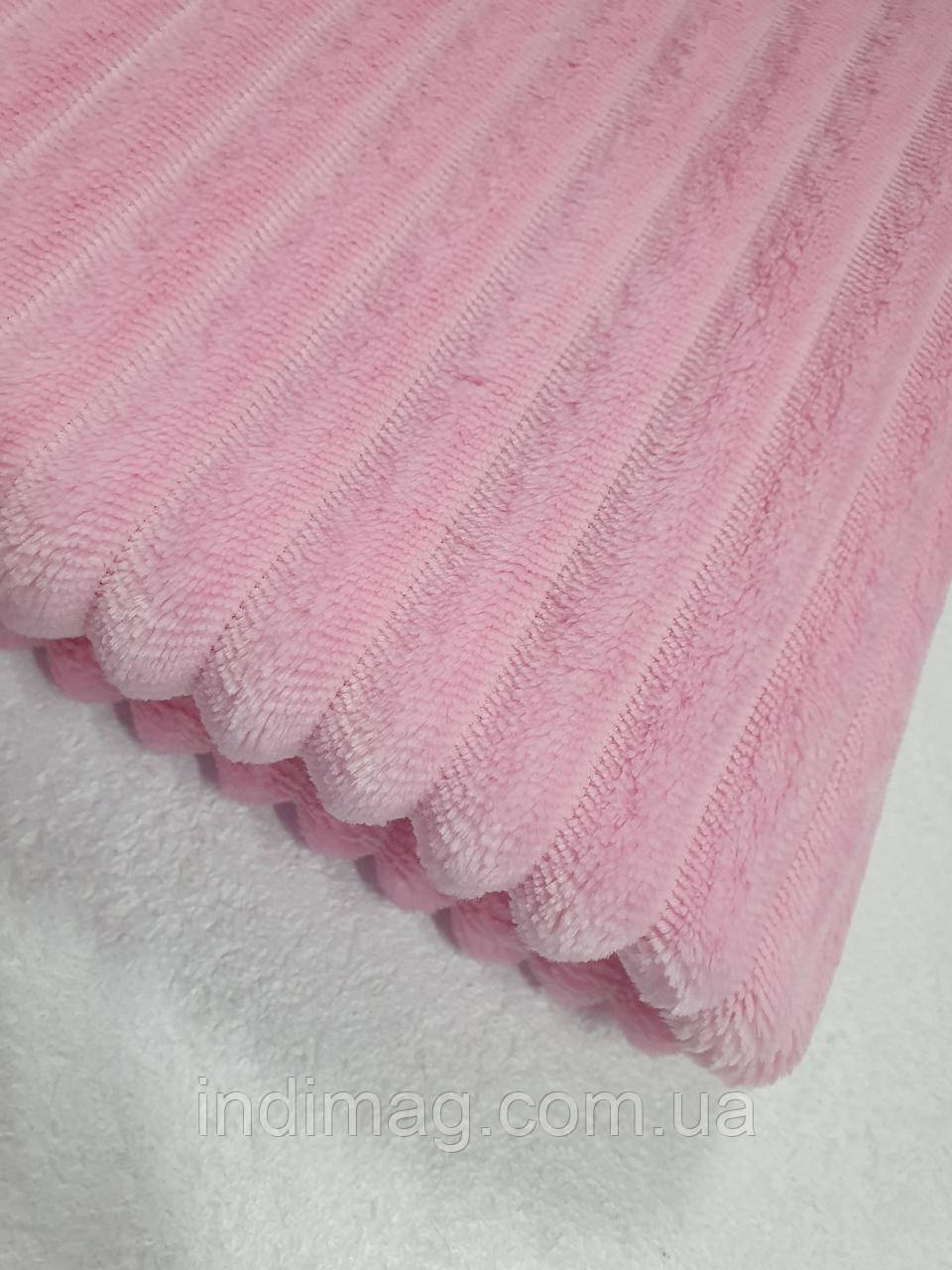 Плюш Minky Stripes рожевий 270 /м2