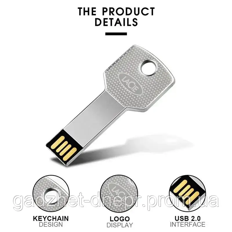 Флешка. 128 GB. USB Накопитель. Флеш-накопитель в виде ключа. JASTER - фото 6 - id-p2068822879