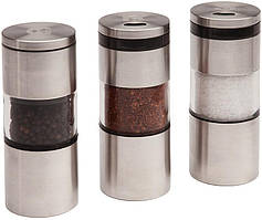 Набір для спецій Kamille Anthurium млина та 2 спецівці, з магнітами Цина дня!