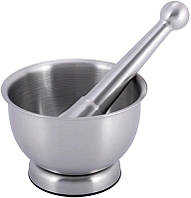 Ступа Kamille з неіржавкої сталі Ø 12.5х8.5х8см зі сталевим пензлем Оновлення!