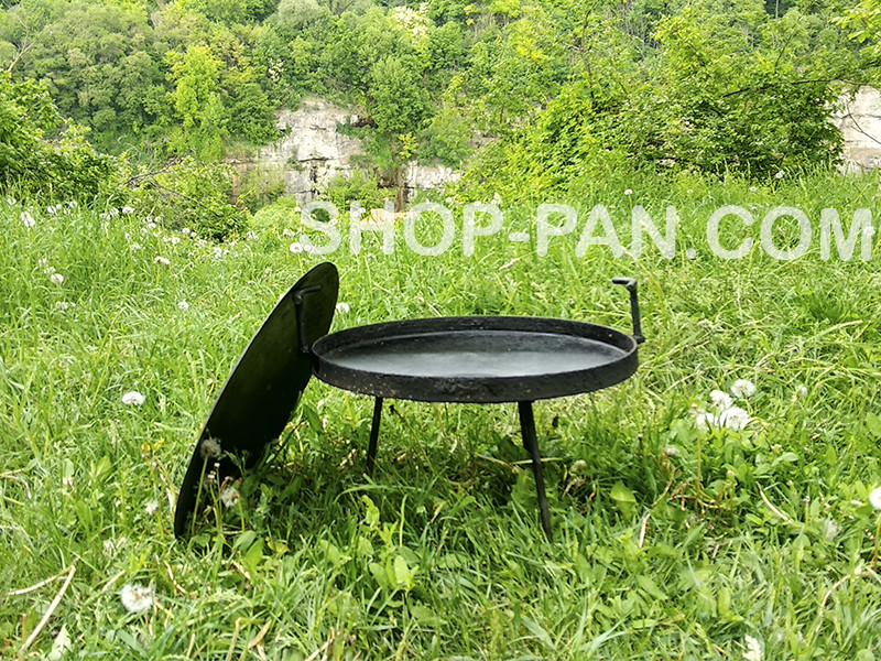 Сковорода борони з кришкою для пікніка, з диска для багаття, фото 1