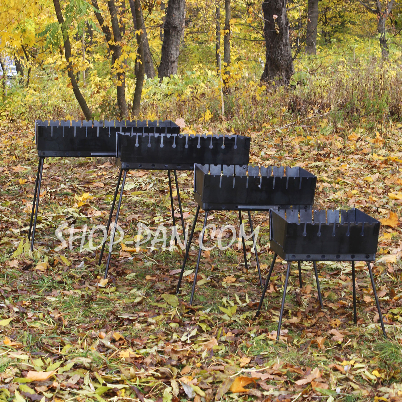 Мангал валіза на 6, 8, 10, 12 шампурів розкладного жаровня гриль, фото 1