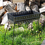 Мангал валіза на 6, 8, 10, 12 шампурів розкладного жаровня гриль, фото 2