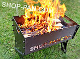 Мангал на 6 шт. розкладний подарунковий з іменним написом, фото 2
