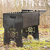 Мангал на 6 шт. розкладний подарунковий з іменним написом, фото 4