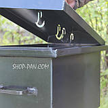 Коптильня гарячого копчення з неіржавкої сталі 255х350х270 1.5 мм, фото 7