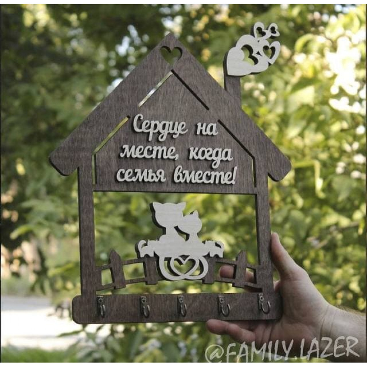 Ключниця настінна, Ключниця, настінна ключниця з дерева (02), фото 1