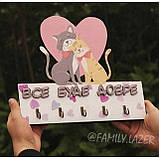 Ключниця настінна, настінна ключниця з дерева, Ключниця 08 УФ ПЕЧАТИ, фото 2